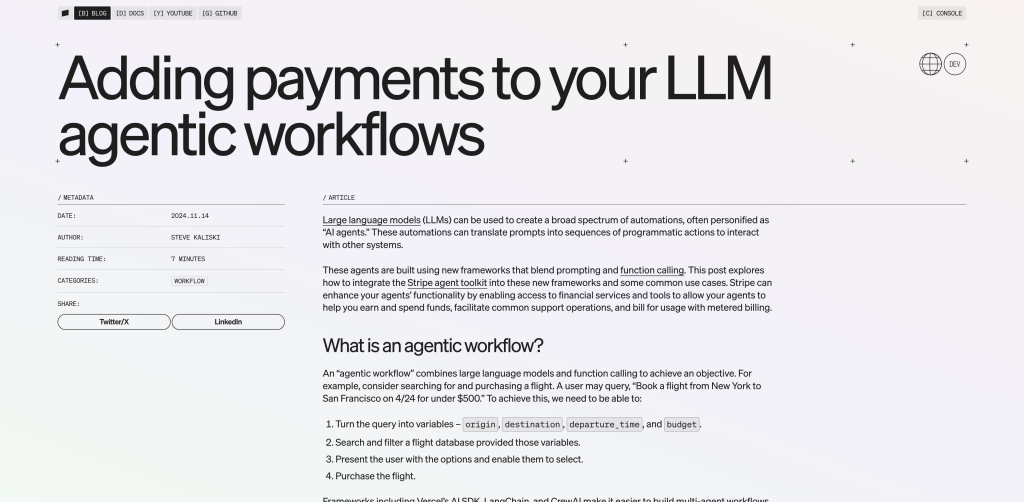 Stripe Agentic Workflow