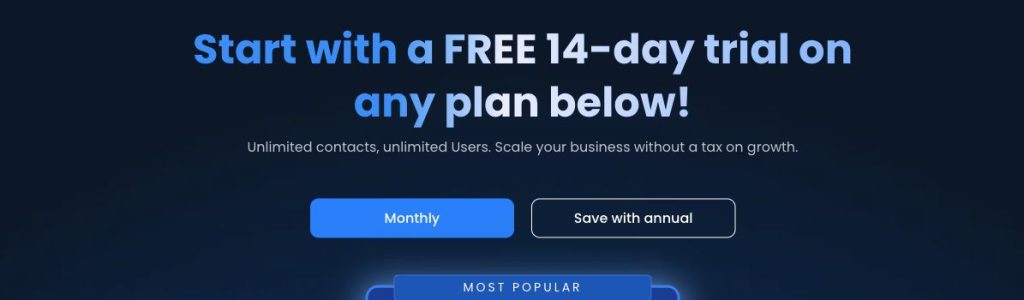 HighLevel’s official monthly platform plans.